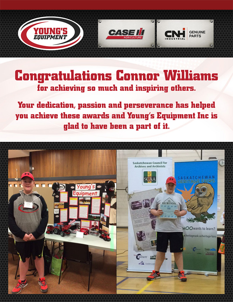 Connor Williams at Regina Regional Heritage Fair