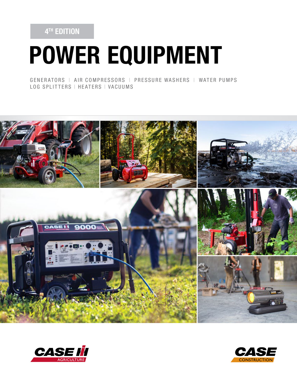 Case IH Generators, Air Compressors, Pressure Washers, Water Pumps, Log Splitters, Heaters